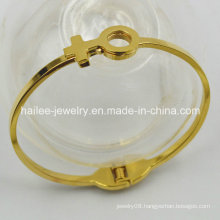 Fashion Plated Gold Stainless Steel Bangle